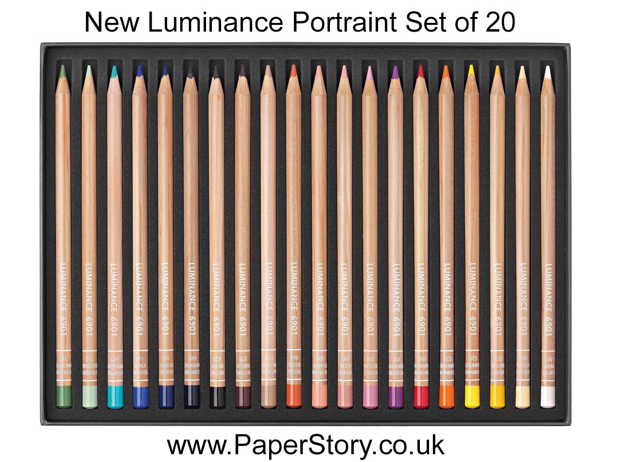 Luminance New colours 20 colour pencil NEW Portrait Set Caran d'Ache 