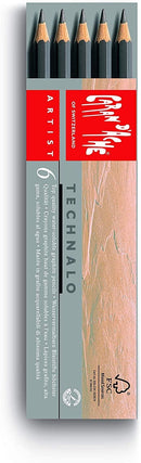 Caran d'Ache  Six assorted Technalo Water-soluble Graphite pencils