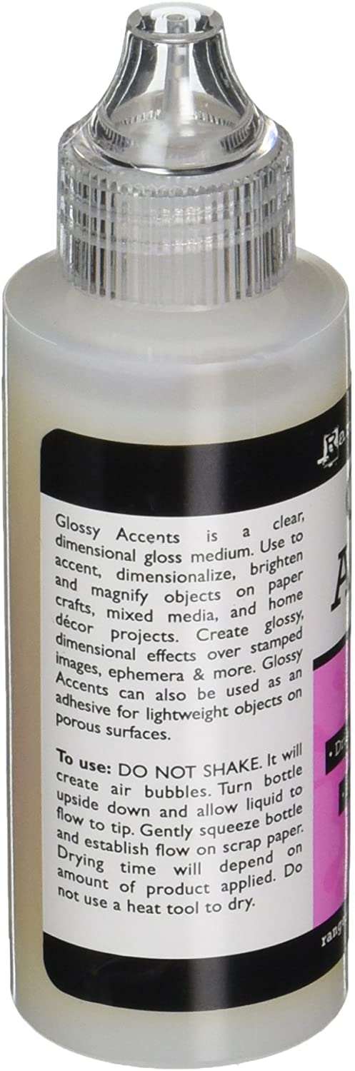 Ranger Glossy Accents Clear three- dimensional gloss medium glue