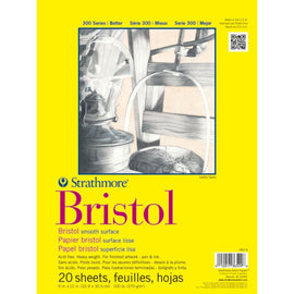 Strathmore 300 Series: Bristol Paper Pad  9X12" (22.86 x 30.48cm)20 sheets of Smooth