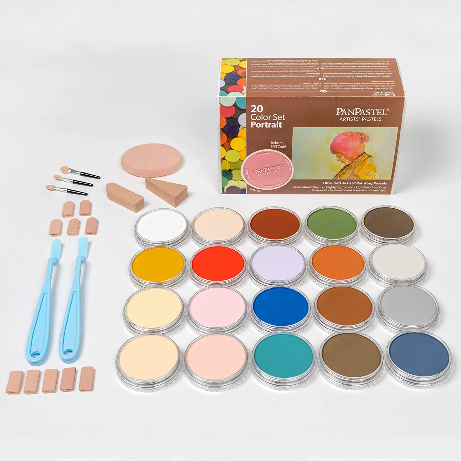 Colorfin Panpastel 30062 Ultra Soft Artist Pastel 6 Color Set -  Pearlescents W/Sofft Tools