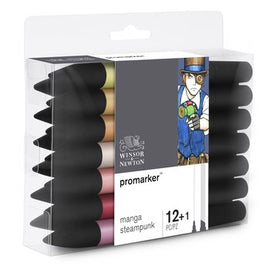Winsor & Newton Promarker set of 12 plus 1 New Manga Steampunk