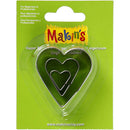 Makins metal shape heart cutters set of 3