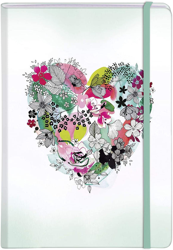 Clairfontaine Blooming Hardback Floral Lined Notebook A5, book chosen at random.  Beautifully illustrated, with spot varnish. Design by Élise Demozay