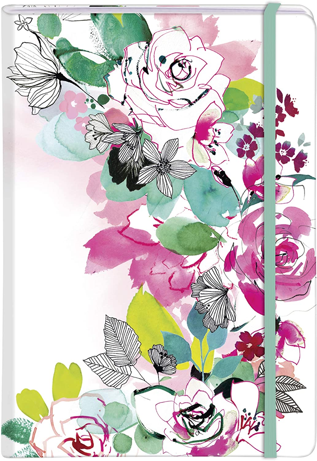 Clairfontaine Blooming Hardback Floral Lined Notebook A5, book chosen at random.  Beautifully illustrated, with spot varnish. Design by Élise Demozay
