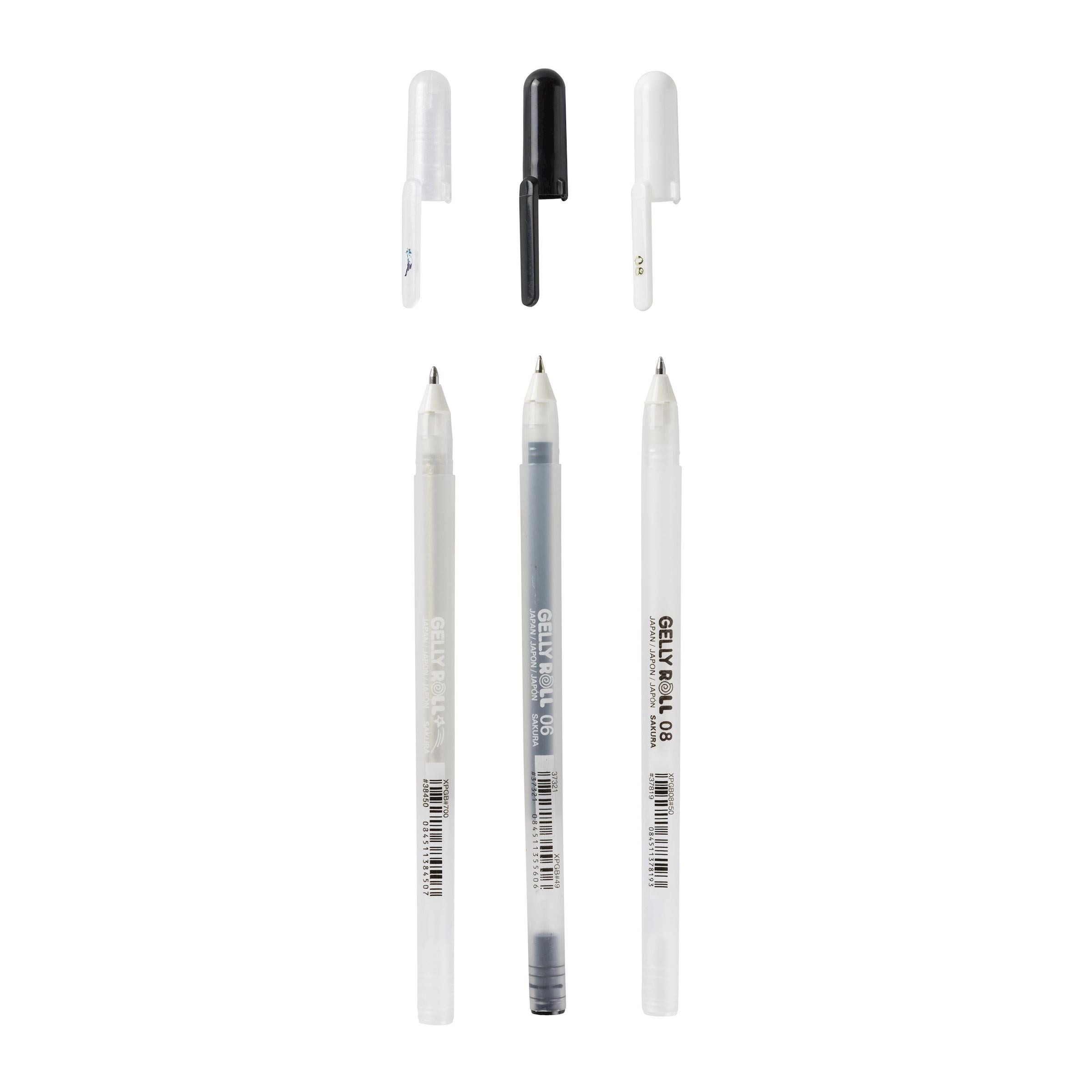 Sakura Gelly Roll Classic White Gel Pen - 3 Pen Set (Fine/Medium/Broad  Point)