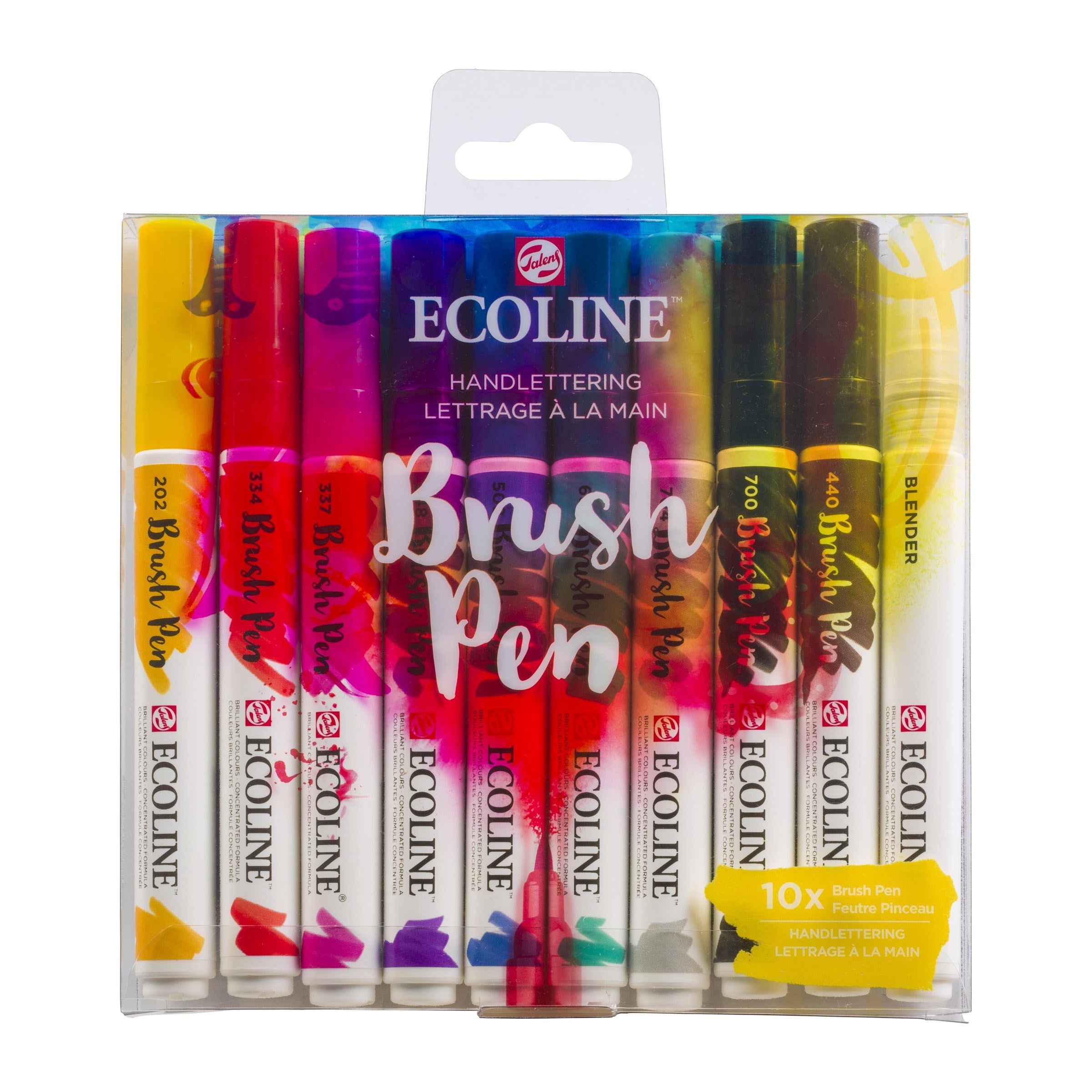 Ecocline Brush Pens : Handlettering set of 10