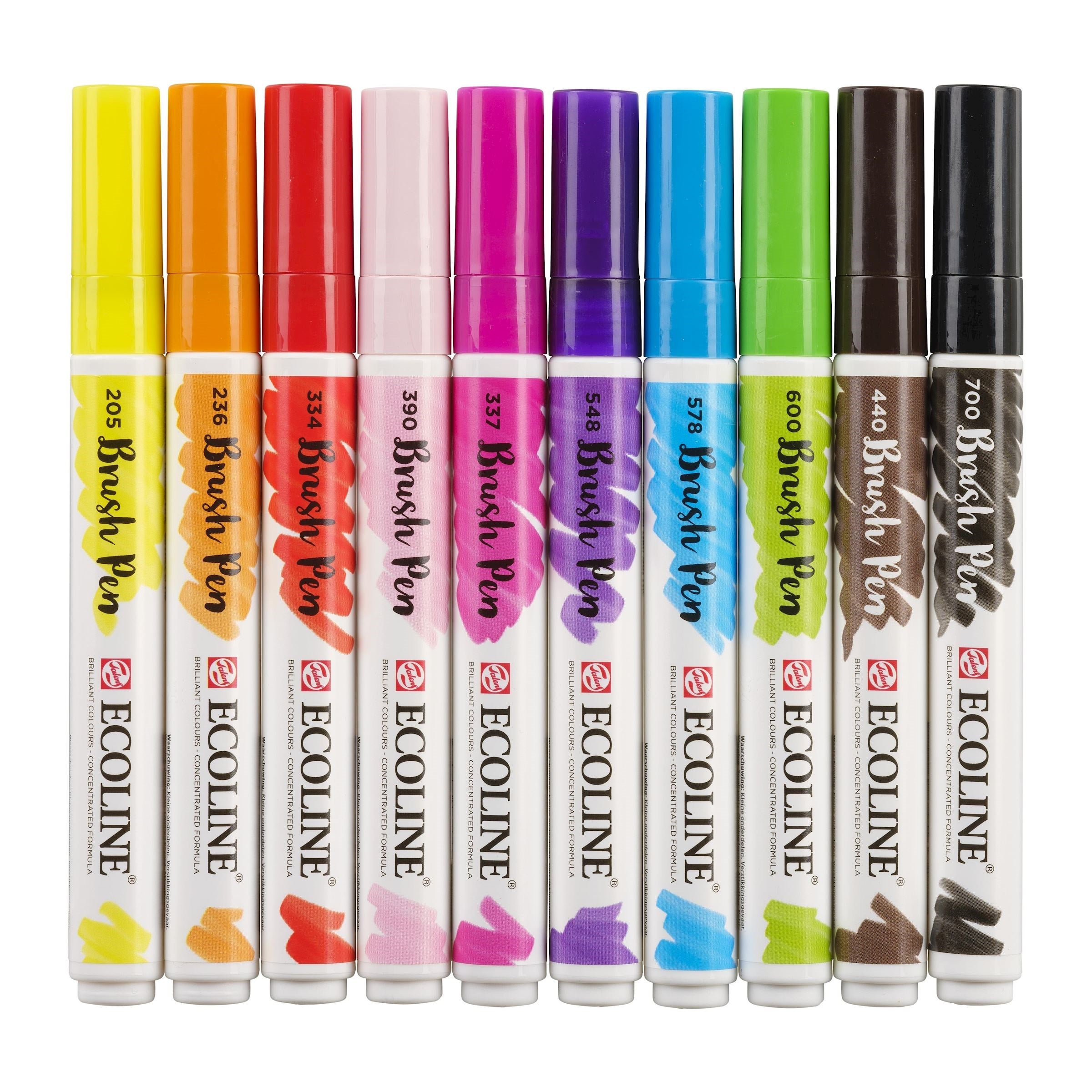Ecocline Brush Pens : Bright set of 10