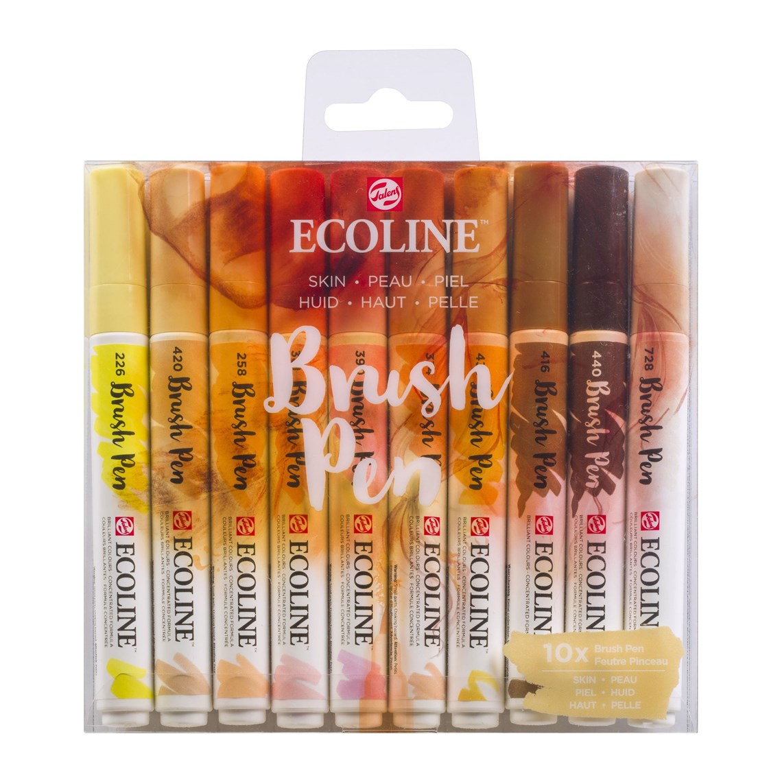 Ecocline Brush Pens Portrait set of 10 skin tones