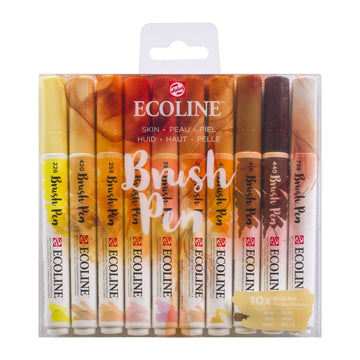 Ecocline Brush Pens Portrait set of 10 skin tones