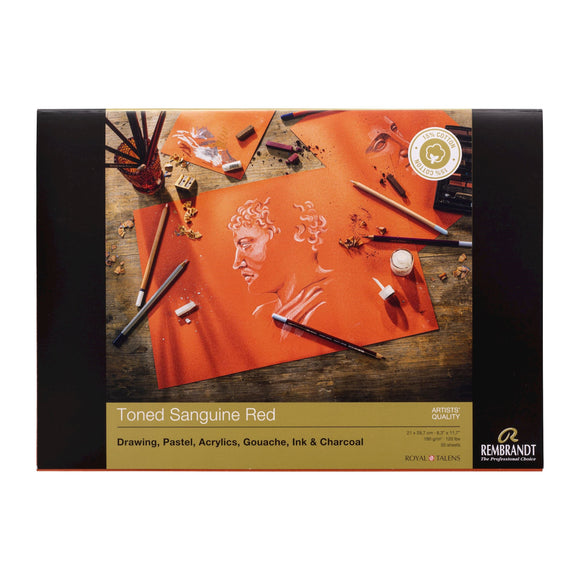 A4 Royal Talens Rembrandt Toned Sanguine Mixed media pad 180 g 50 sheetsA3 Royal Talens Rembrandt Toned Sanguine Mixed media pad 180 g 50 sheets