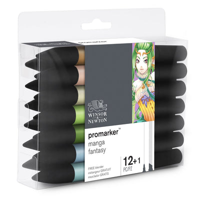 Winsor & Newton Promarker set of 12 plus 1 New  Manga Fantasy