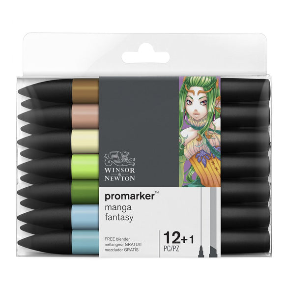 Winsor & Newton Promarker set of 12 plus 1 New  Manga Fantasy