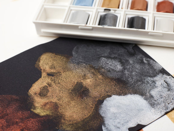 New Winsor & Newton Metallic Cotman Watercolour Half Pan Set