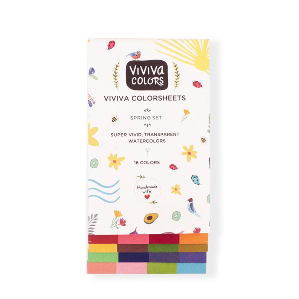 Viviva Colorsheets Spring Set of 16 vibrant travel colour sheets