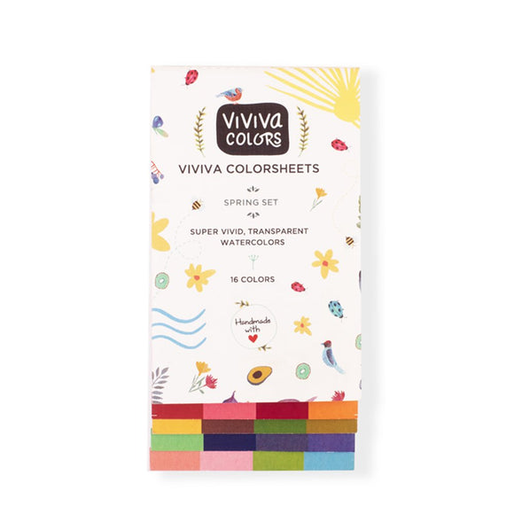Viviva Colorsheets Spring Set of 16 vibrant travel colour sheets