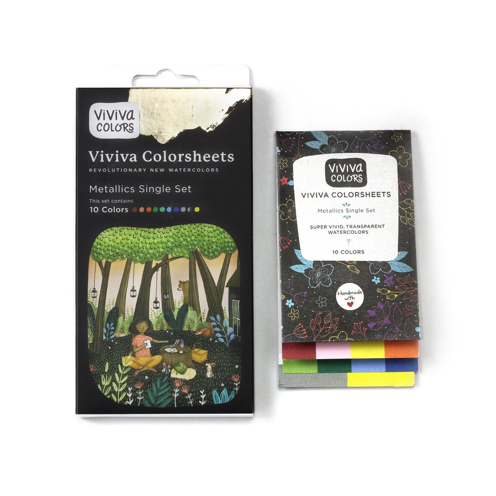 Viviva Colorsheets Metallics Set of 16 vibrant travel colour sheets