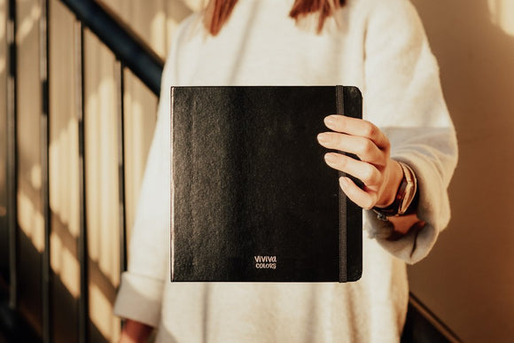 Viviva 100% Cotton Handmade paper Watercolour Sketchbook Square 7.5 x 7.5 inches (19 x 19 cm)