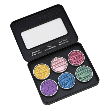New Finetec Coliro Pearlcolor Watercolour Paints C710 Rainbow