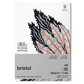 Winsor & Newton Bristol board paper Extra Smooth 250g/m 20 sheets A5