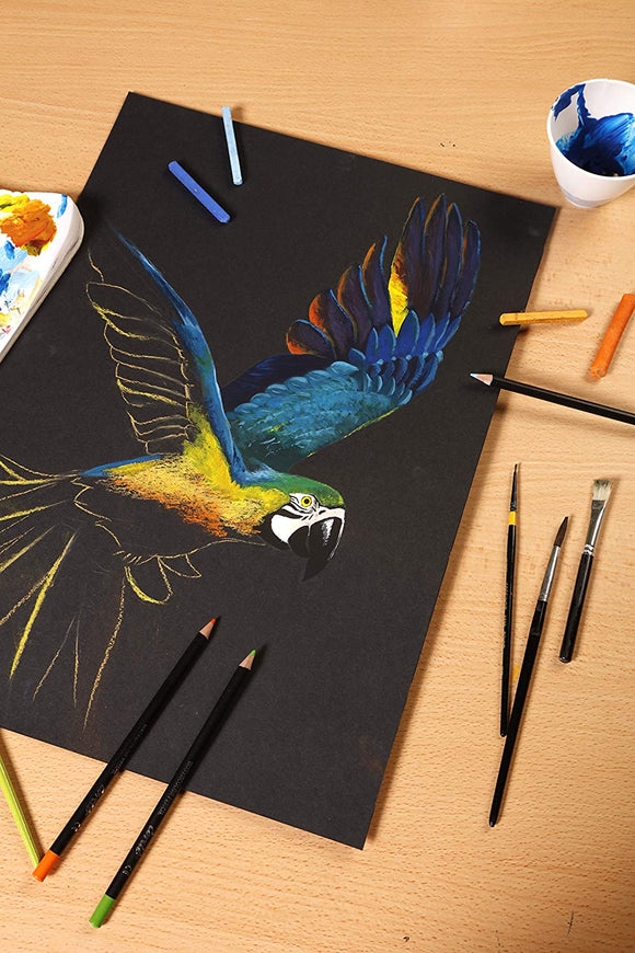 Clairefontaine Paint ON 250gsm Black Mixed Media Pad 20 sheets x A4