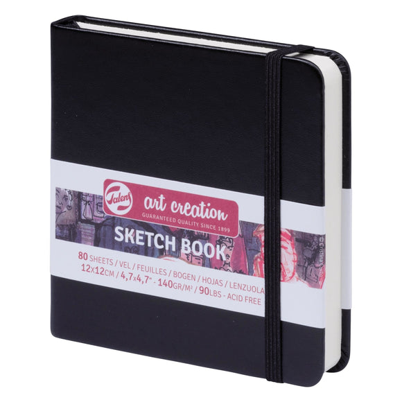 Royal Talens : Sketchbook Black Cover 12X12 cm, 140 g/m². 80 sheets