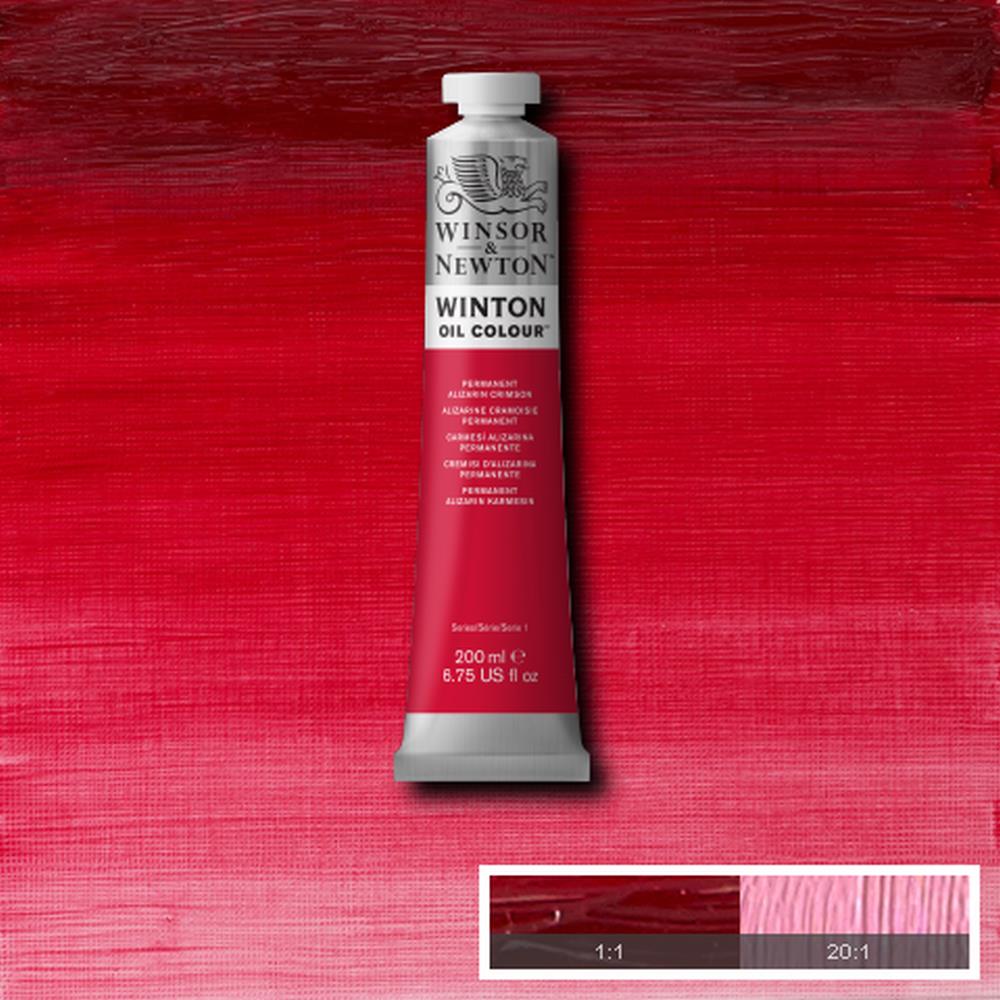 Winsor & Newton Winton Oil Paint Permanent Alizarin Crimson 200ml