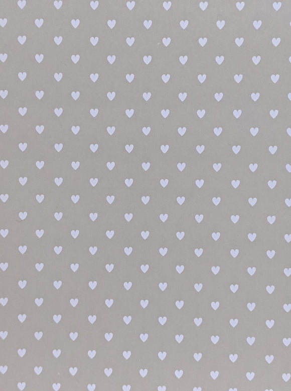 A4 Smooth card 280 gsm : White heart pattern