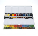 DANIEL SMITH Watercolour Paint Set of 24 half pans plus bonus 24 empty half pan box