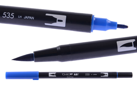 Tombow Abt 535 Dual Brush Pen - Cobalt Blue