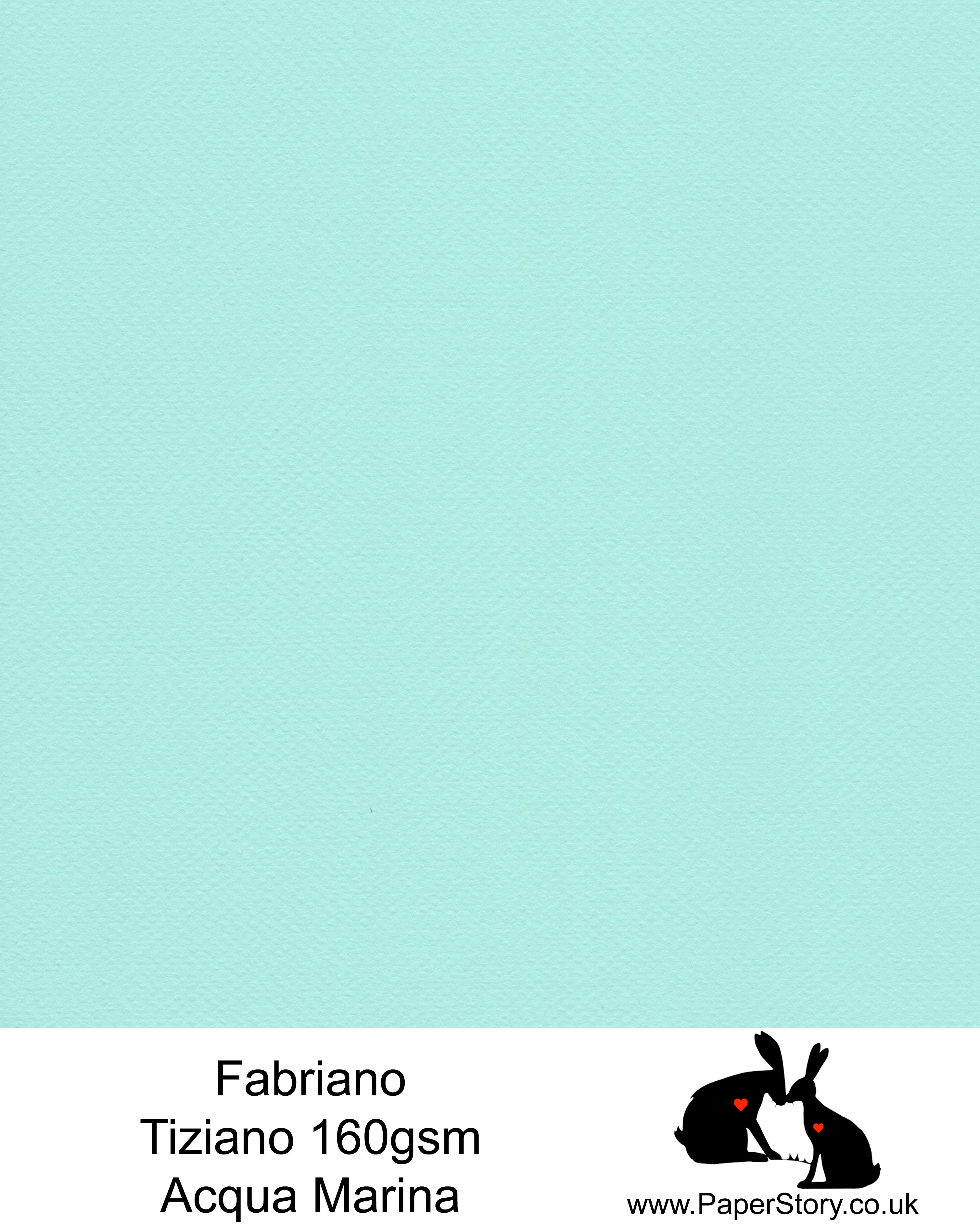 High quality paper from Italy, Acqua Marina Sea Water blue Fabriano Tiziano is 160 gsm, Tiziano has a high cotton content, a textured naturally sized surface. This paper is acid free to guarantee long permanence in time, pH neutral. It has highly lightfast colours, an excellent surface making and sizing which make this paper particularly suitable for papercutting, pastels, pencil, graphite, charcoal, tempera, air brush and watercolour techniques. Tiziano can be used for all printing techniques.