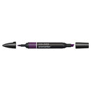Aubergine Winsor & Newton Promarker alcohol pen, perfect for fine artists and illustrators. Use with colour pens for blending and effects. New design pens with a double end, each pen has a fine bullet point and a broad chisel nib, which allows you to easily switch between shading larger areas and precision detailing. Superb alcohol-based streak-free coverage so you can achieve flawless, print-like results.     
