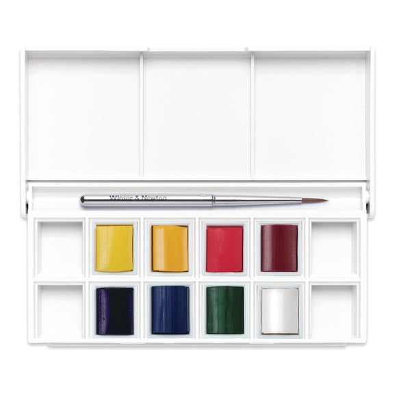 Winsor & Newton Floral Watercolour Cotman Paint compact Set 8 Half Pans