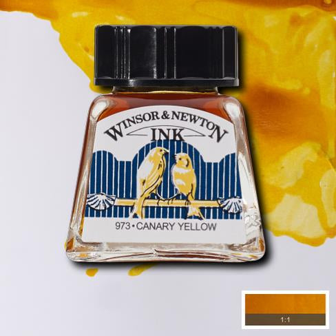 Winsor & Newton Drawing Ink 14ml Canary Yellow