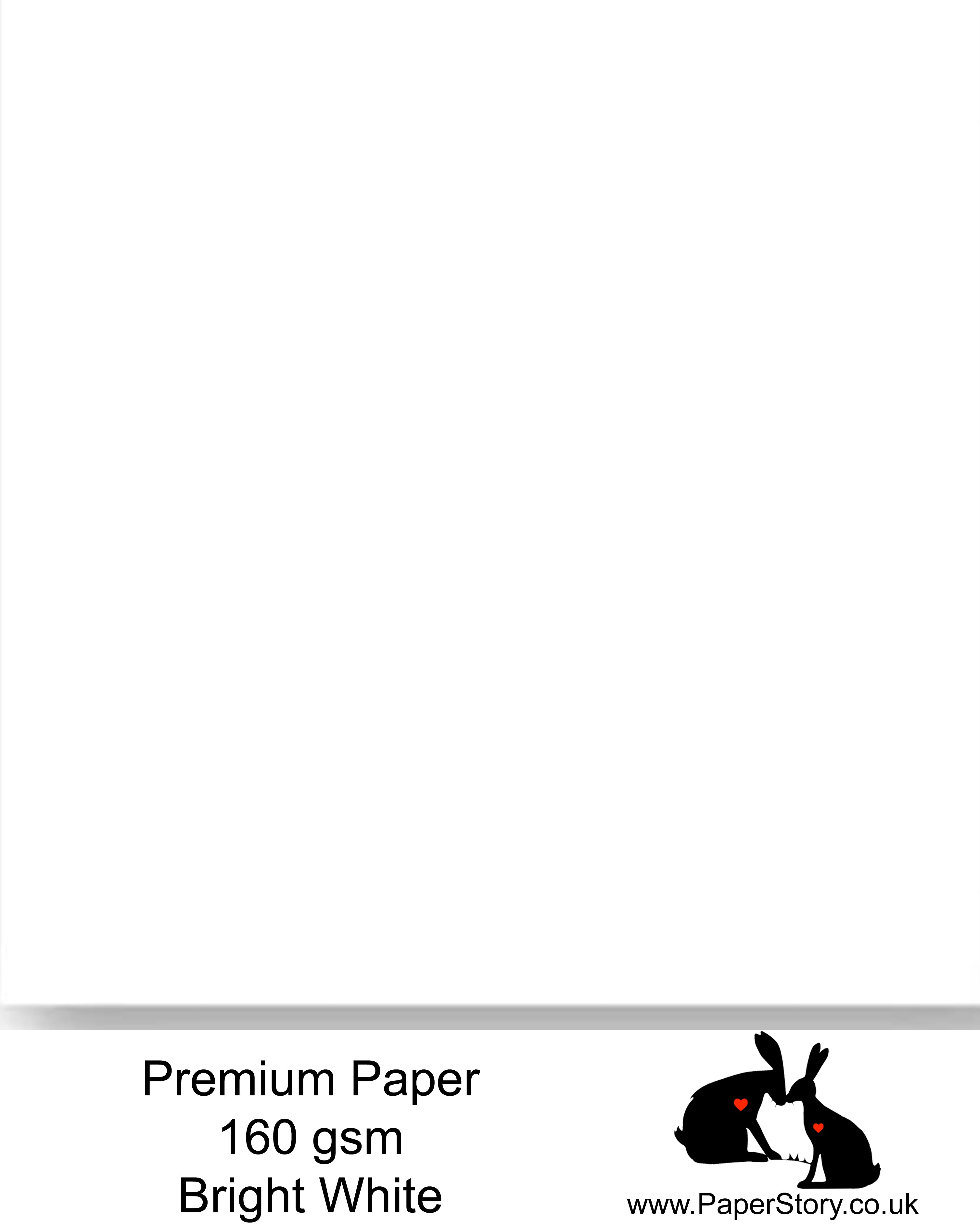 Smooth lightweight bright white 160 gsm paper, a very smooth surface makes this paper perfect for for printing, drawing, crafts and card making 