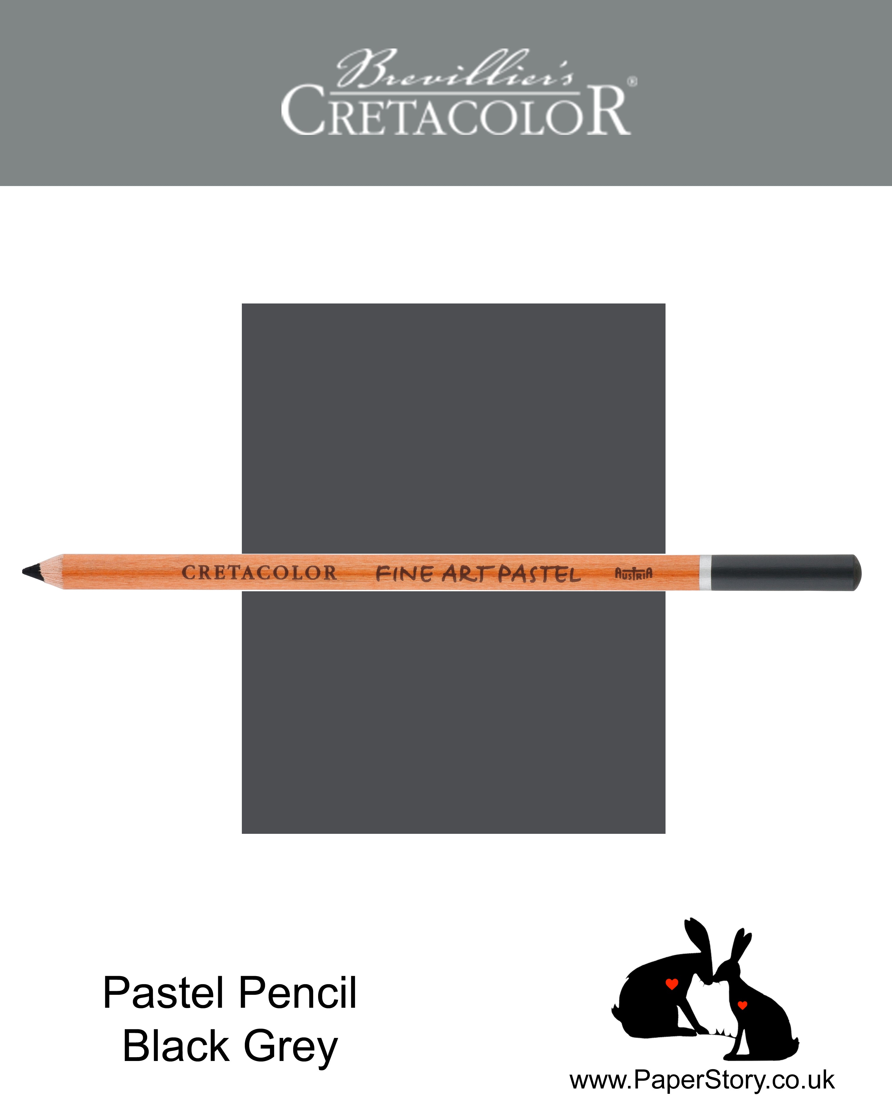 Cretacolor 472 36 Artists Pastel Pencil Black Grey