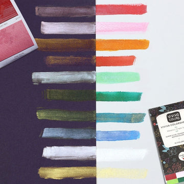 Viviva Colorsheets Metallics Set of 16 vibrant travel colour sheets