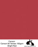 Canson Mi Teintes acid free, Bright red with a hint of Pink hammered texture honeycomb surface paper 160 gsm. 