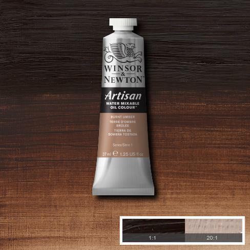 Winsor and Newton Artisan Oil : Water Mixable Oil paint 37 ml : Burnt Umber094376896190