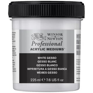 Winsor and Newton artists white Gesso 225 mil completely clear , fast drying 