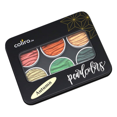 Finetec Coliro Pearlcolor Watercolour Pearl Paints Autumn set C800