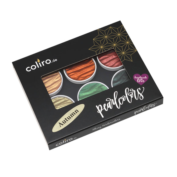 Finetec Coliro Pearlcolor Watercolour Pearl Paints Autumn set C800