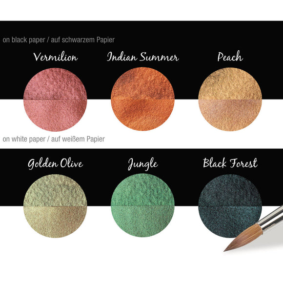 Finetec Coliro Pearlcolor Watercolour Pearl Paints Autumn set C800