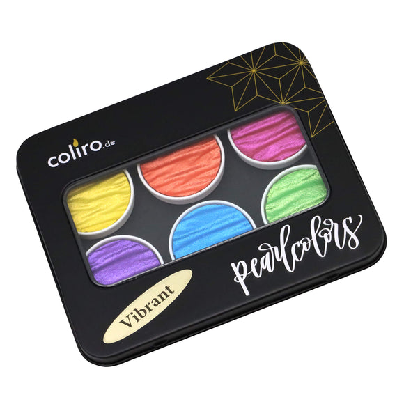 Finetec Coliro Pearlcolour  Watercolour Paints Vibrant set C810
