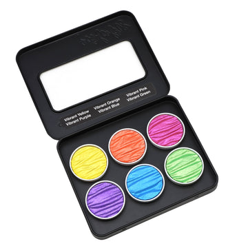 Finetec Coliro Pearlcolour  Watercolour Paints Vibrant set C810