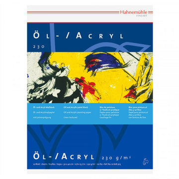 Hahnemuhle: Oil and Acrylic 10 canvas sheet paint block 230 gsm 18 x 24 cm
