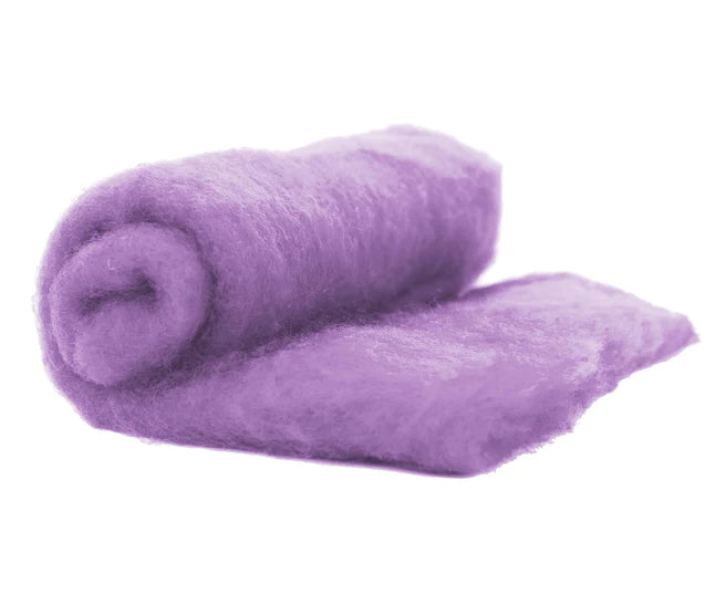 Perendale Carded Extra large Wool Batt 200g Lavender