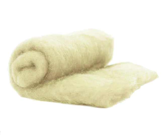 World of Wool MEGA BATT Felting Natural White Perendale Carded Batt 1 kg