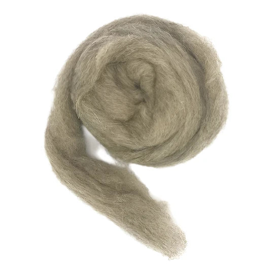 Felting wool Carded Corriedale Grey Seal