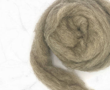 Felting wool Carded Corriedale Grey Seal